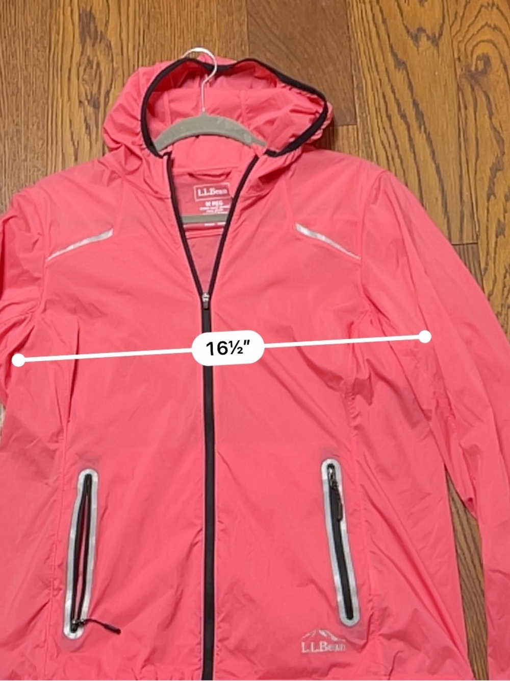 L.L.Bean Women’s M Packable Running Windbreaker Jacket Reflective Pink - Picture 9 of 12